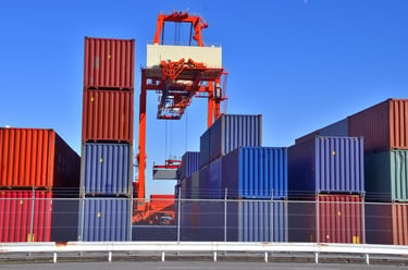 Intermodal Containers in Yard