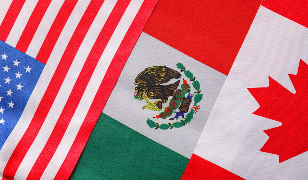 US Mexico Canada Flags