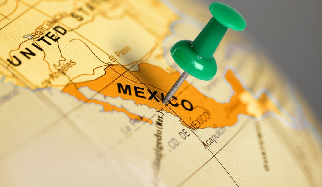 US Mexico Map Border Pin